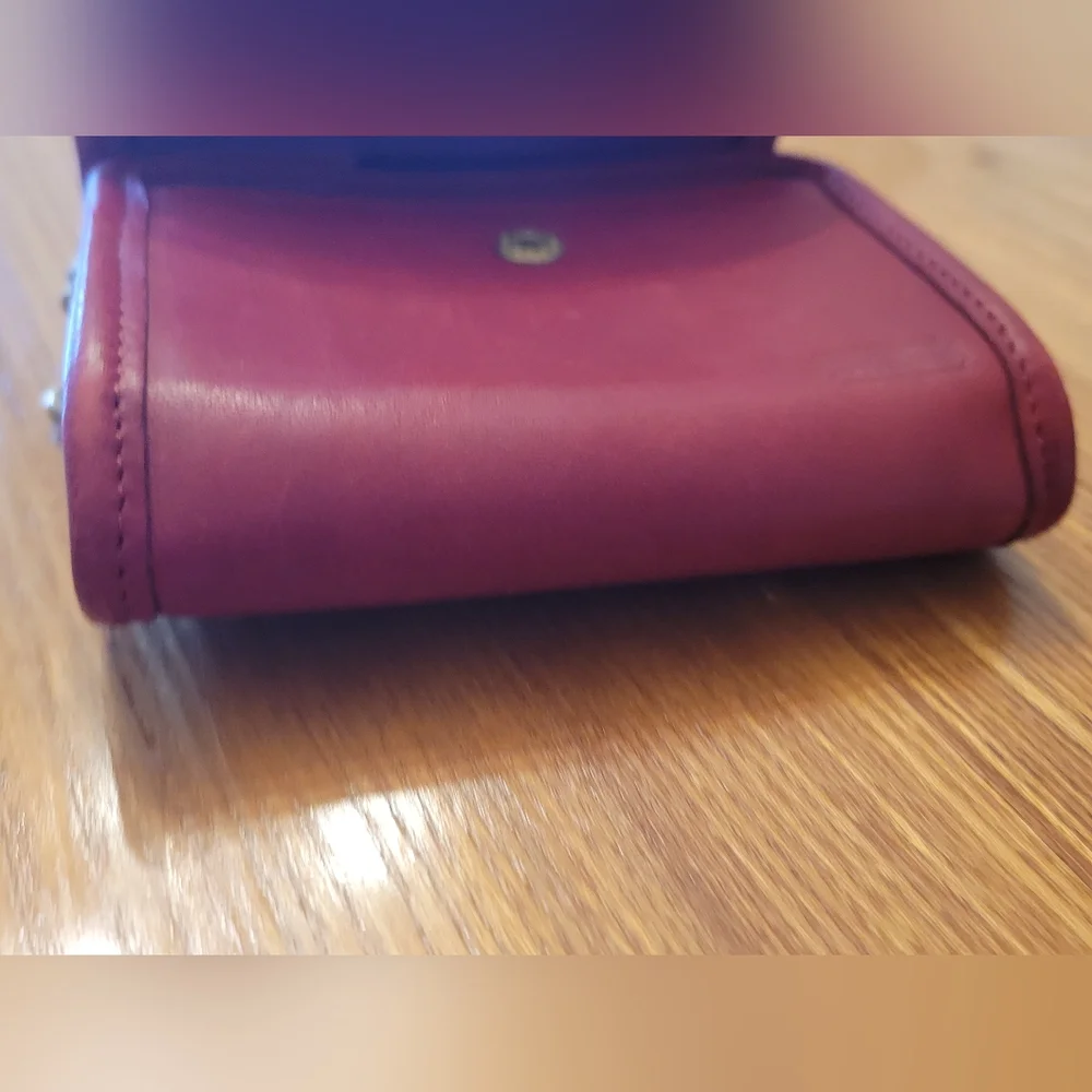 Vintage 90s Coach 7219 Wallet Red - Picture 5 of 7
